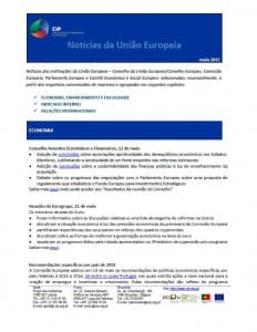 Notícias U.Europeia maio 2015
