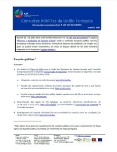 Consultas Públicas UE outubro 2015
